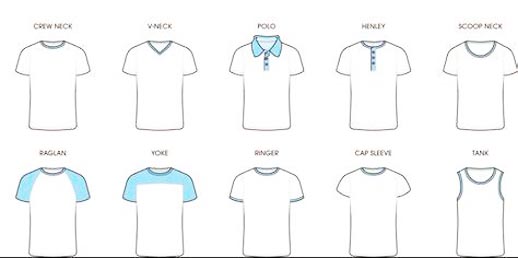Tipos de camisetas