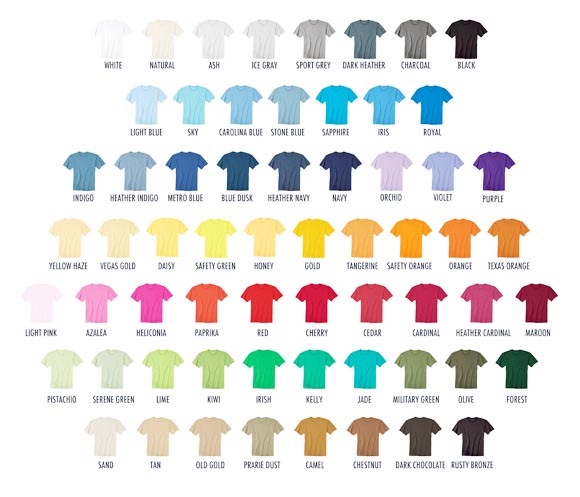 T shirt colore